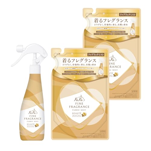 パッケージ個数:3 ・●品名・用途: 衣類・布製品・空間用芳香消臭剤 ・●内容量: 本体 300ml 詰替 270ml 2個 ・●成 分: 香料、消臭成分(植物抽出エキス)、エタノール、安定化剤、除菌