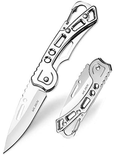 ・白B ・・Color:白B ・ナイフの仕様全長： 15cm、刃体長さ：6cm、素材：3CR15MOVステンレス鋼を採用して、耐久性が良い。重量：超軽量50ｇ、刃の幅：19mm、刃厚さ：約2mm、硬度
