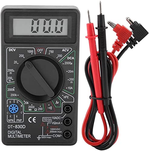 小型・ブラック、レッド、ホワイト ・仕様:DT-830D ブザー付き。 ・電源角電池 6F22 9V バッテリー付き。 ・サイズ 約幅7×高さ12.5×厚さ2.9cm。 ・LCDディスプレイ：大画面デ