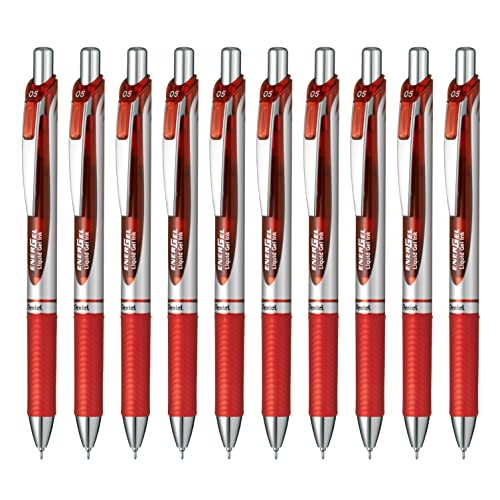 シルバー軸赤/0.5mm/BLN75Z-B10 Color:赤Size:0.5mm Style:シルバー軸Pattern Name:10本 パッケージ個数:1 サイズ:軸径16mm×奥行11mm×長さ
