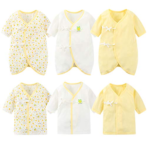 カジュアル・イエロー 50-60 DIEYI ・・Color:イエロー ・綿100%安全な天然素材100%コットン、通気性・吸湿性が優れており，敏感肌のベビーちゃんも大満足、汗をしっかりと吸収し、洗濯
