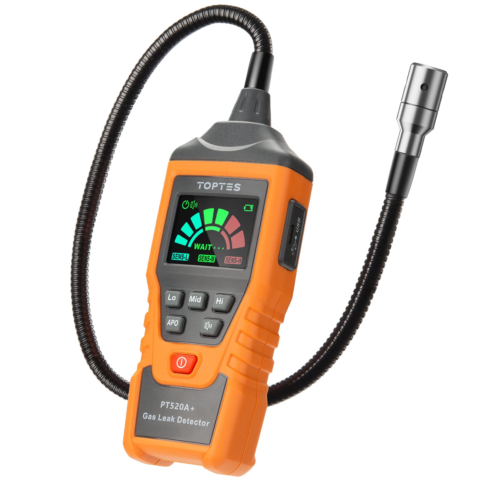 PT520A+ 充電式・オレンジ PT520A+ ・・Style:PT520A+ 充電式 ・充電式ガス漏れ検知器Top Tes PT520A+ ガススニファーは、3000 回を超える再充電サイクルによ