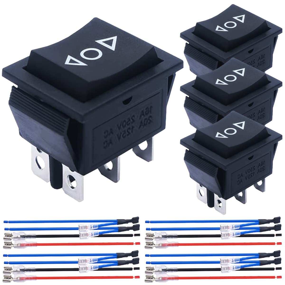 ・A.4 x ブラック KK-US-027 ・・Color:A.4 x ブラック ・??パラメータ 定格電圧 & 電流: DC 12V 20A ポジション: 3 オン/オフ/オン ピン数: 6