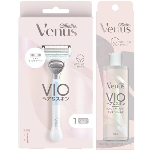 ホワイト・ブルー/-/- ・？2Stepケア (VIO専用カミソリ+2イン1ジェル) 1.VIOにやさしいジェルでシェービング時に肌を保護* *潤滑効果により 2. スキンセイフティーバー付きカミソリ