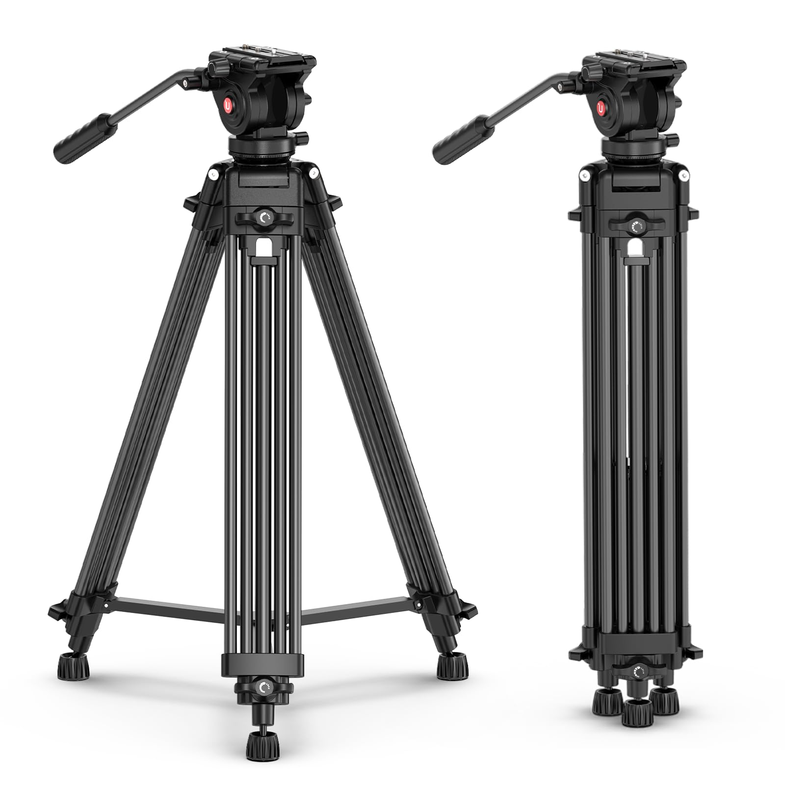 ・MT-81 ビデオ三脚 T080GBB1-JP6 ・大型ビデオ三脚Ulanzi MT-81プロ三脚は高品質のアルミニウム合金材質で、三脚柱脚は高強度アルミの二重柱脚で、優れた安定性と耐久性があります