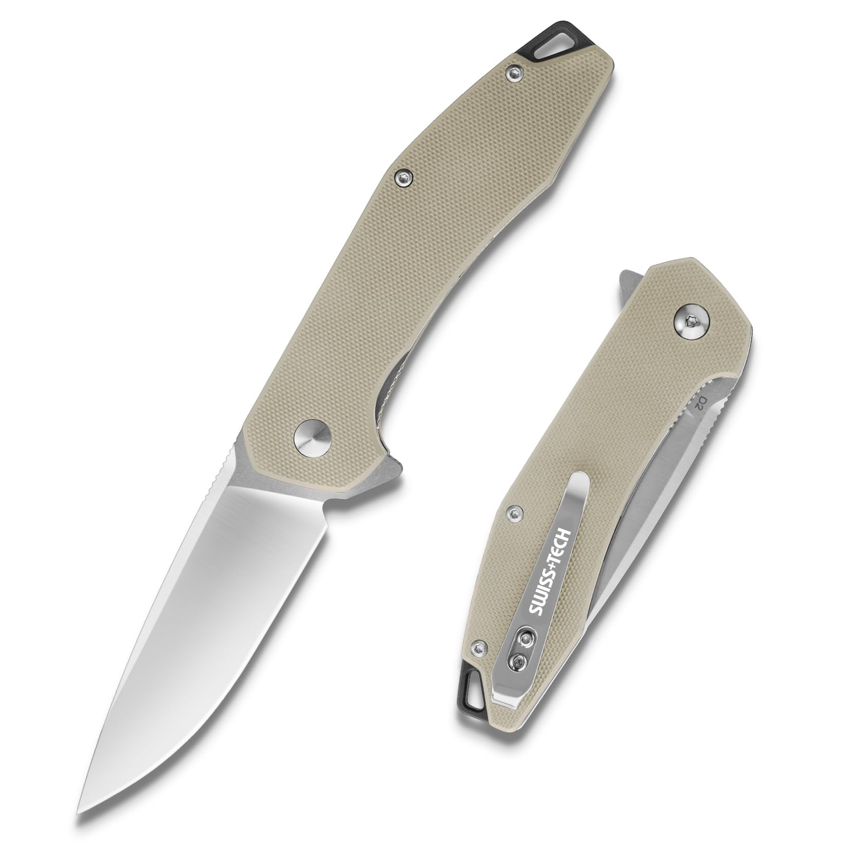 ・ベージュ ・・Color:ベージュ ・G10ハンドルG10ハンドルは高温高圧で固めた安定な材料で、耐衝撃性が高く、伸縮しない性状を持って、極めて滑りにくいです。さらに、傷や汚れを付きにくく握り心地も