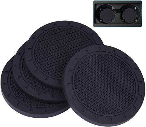 ・ブラック 70mm W-4x PVCCar Cup Coasters-Black-AMZ ・・Size:70mm Color:ブラック ・サイズ直径：約70mm 厚さ：5mm ドリンクホルダー底面の