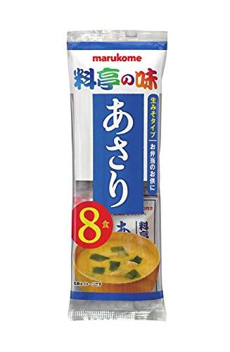・ 8食 x 12 ・内容量8食×12袋 ・弁当のお供に信州赤系みそに貝エキスをふんだんに使用し、あさりのむき身とわかめを練り込んだ即席生みそ汁です。 ・料亭の味風味豊かな赤系みそをベースに、かつおだ
