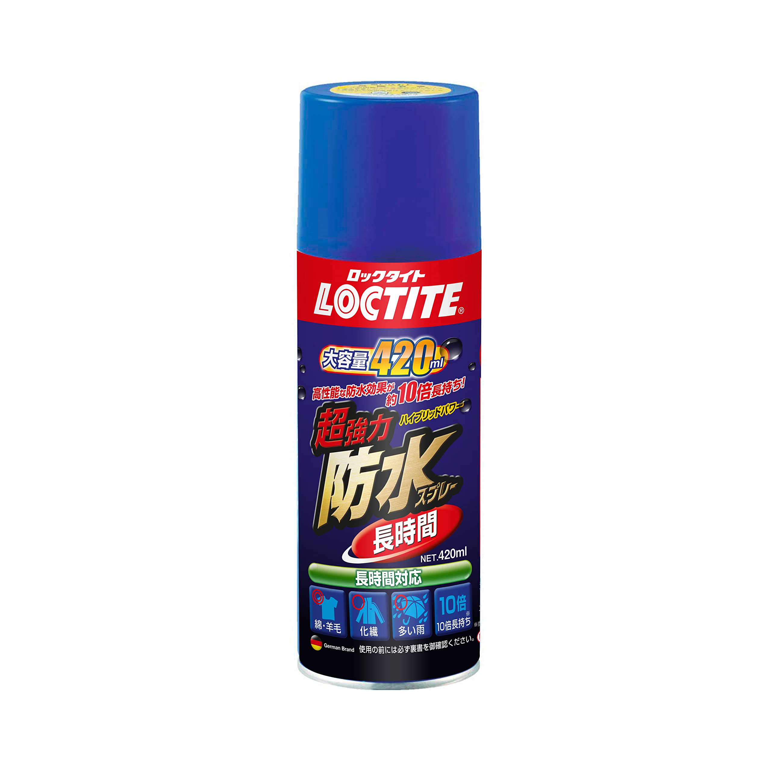 長時間透明/420ml/DBL-380 ・パッケージ個数:1 ・優れた撥水力:高性能防水剤が繊維を一本一本包み込み、これまでにない長時間の撥水力を発揮します。 ・防水効果が長続き:従来製品と比べ撥水効