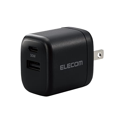 1充電器単体・ブラック EC-AC14BK ・・Color:ブラックStyle:1充電器単体 ・USB Type-CTMUSB-CTMポートとUSB-Aポートの合計2ポートを搭載し、Ga N窒化ガリウ